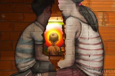 Радужные детские галактики в стрит-арте Seth Globepainter