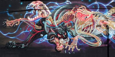 Сумасшедший стрит-арт Nychos