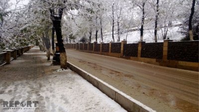 В Азербайджане идет снег (фото)