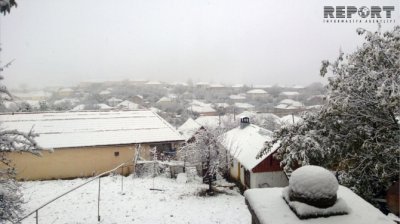 В Азербайджане идет снег (фото)