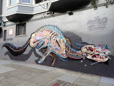 Взрывная анатомия стрит-арта Nychos